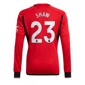 Manchester United Luke Shaw #23 Hjemmebanetrøje 2023-24 Lange ærmer
